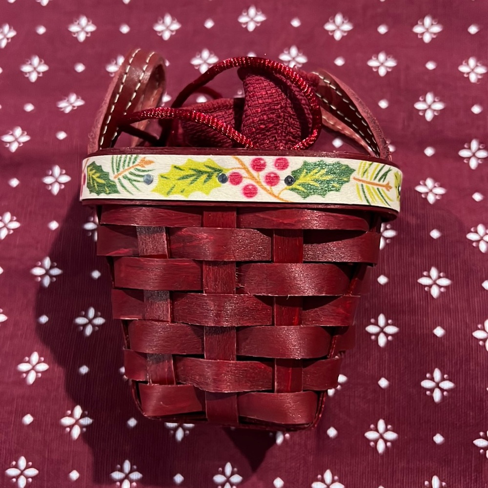 SOLD Longaberger Christmas Trinket Basket